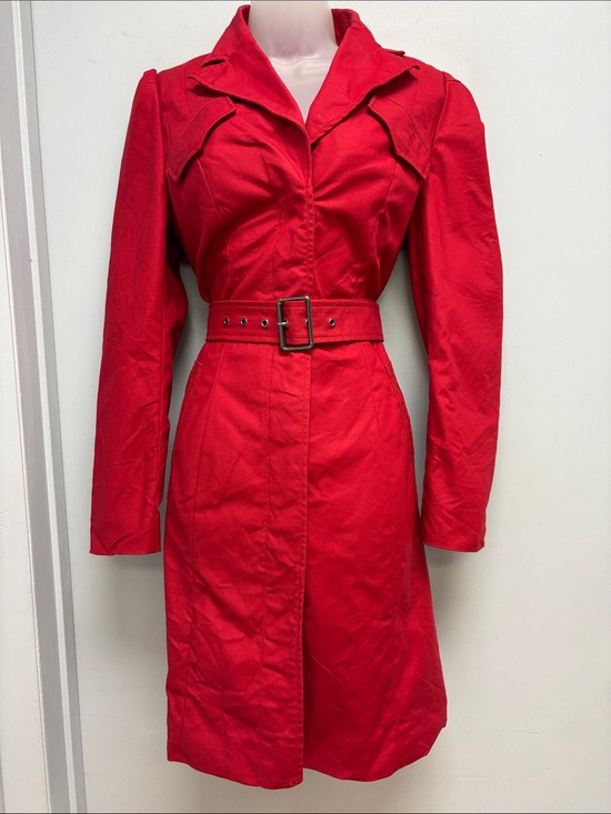 Kenneth Cole New York Jackets & Blazers - Kenneth Cole New York Red Belted Trench Coat Jacket Size M